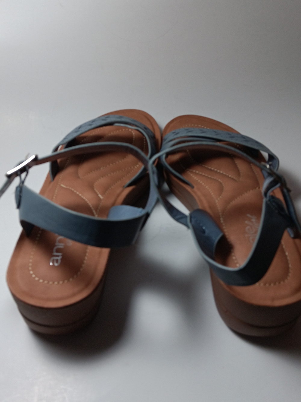 Annie Comfort Blue Criss Comfort Sandals Size 8.5 - Picture 6 of 8